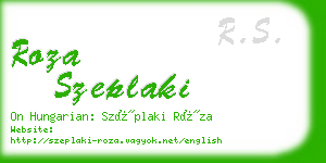 roza szeplaki business card